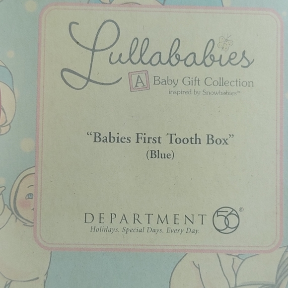 Department 56 Baby's First Tooth Box, snowbaby angel, vintage - Picture 10 of 11